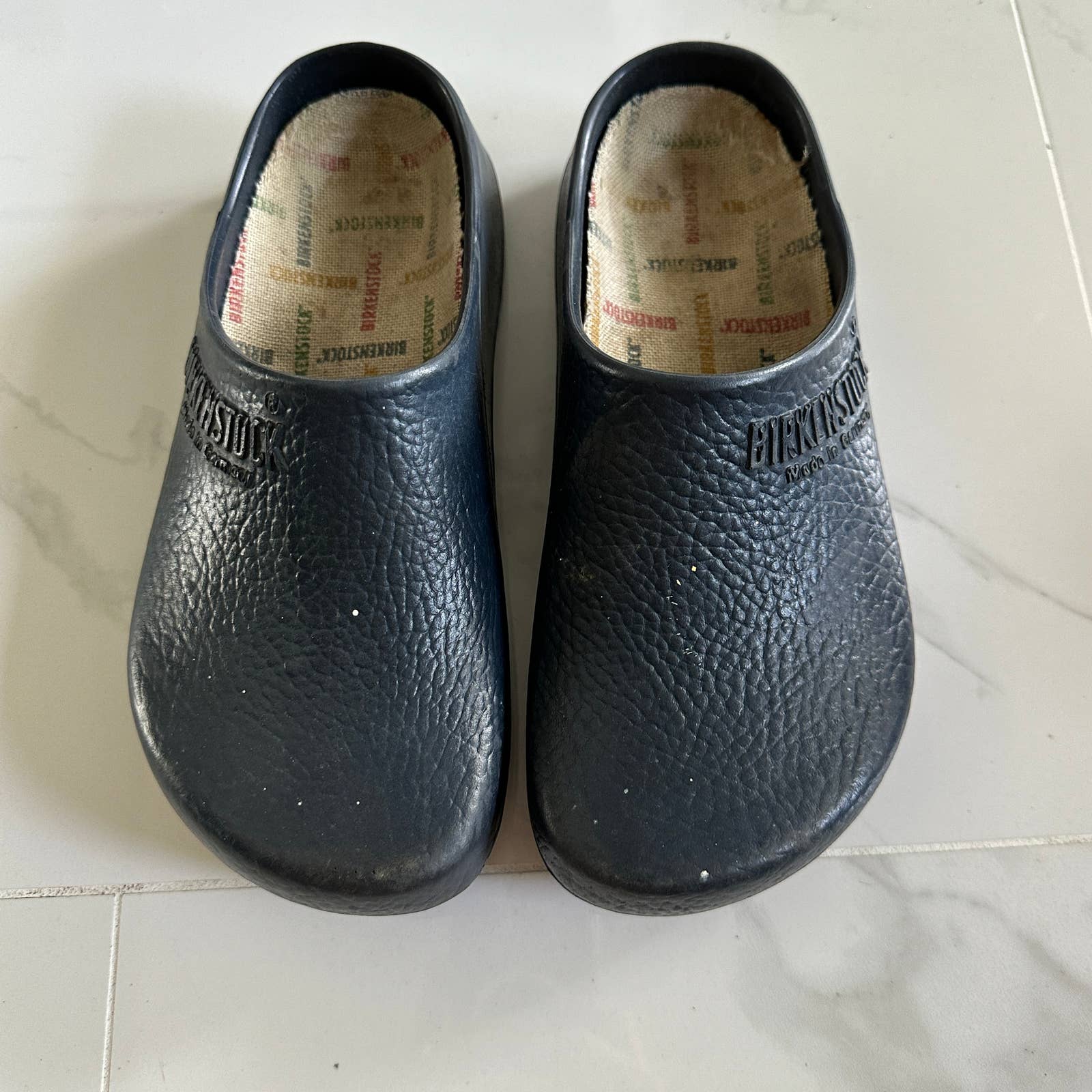 Birkenstock Unisex Ges Gesch Black Rubber Clogs Size 6 Lightweight Waterproof